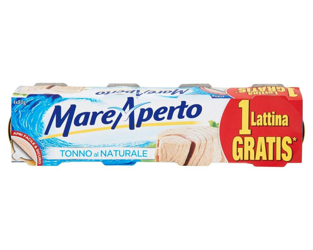 

Тунец консервированный натуральный Mare Aperto, 4шт*80г