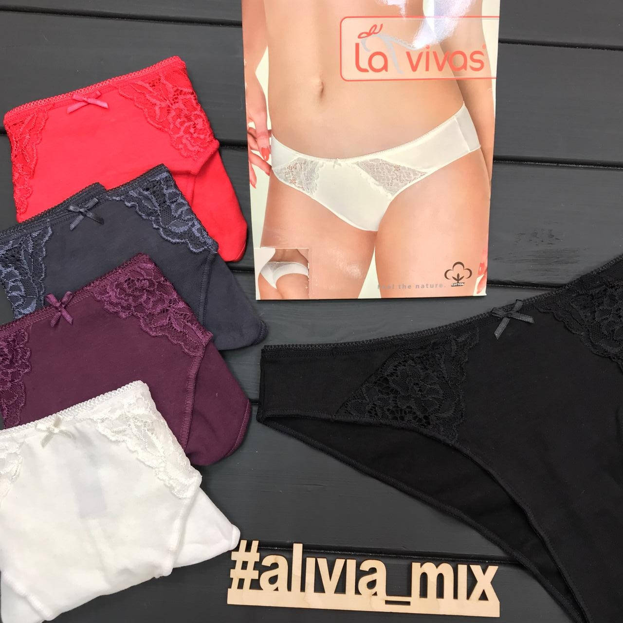 

Трусики хлопковые от La vivas M, Черный