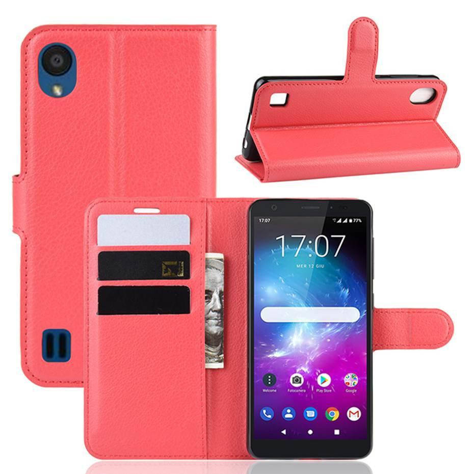 

Чехол IETP для ZTE Blade A5 2019 книжка кожа PU красный