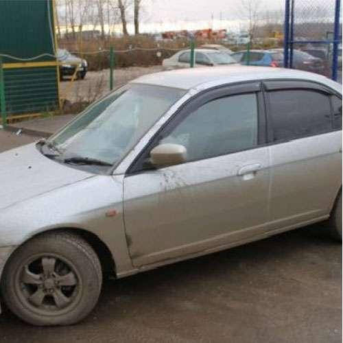 

Дефлекторы окон ветровики Хонда Цивик 6 Honda Civic VI 95-00 КТ (Накладные)