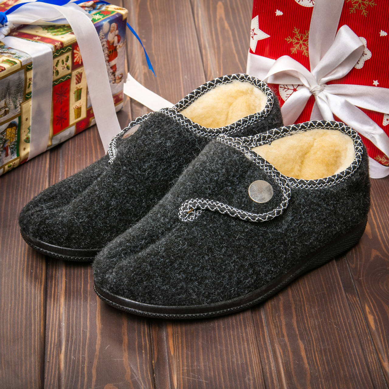 

Бурки суконные Tellus 60-83B черные на липучке 40, Черный