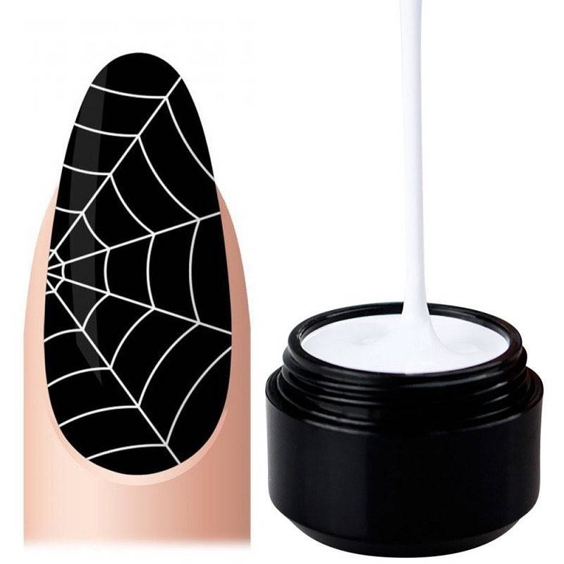 

Гель-краска паутинка для дизайна ногтей Spider gel 8 мл, белая, Белый