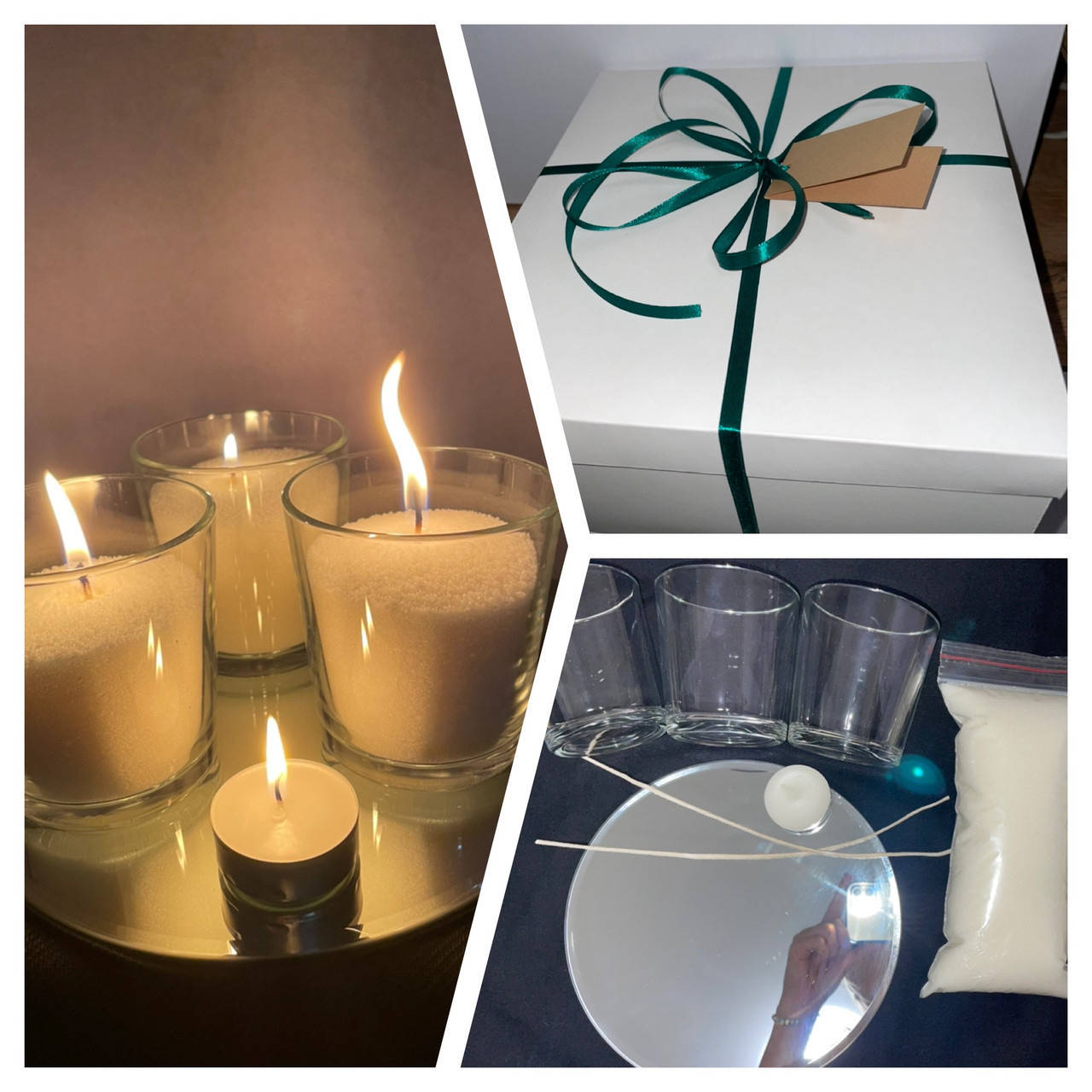 

Подарочный набор насыпных свечей, Белый