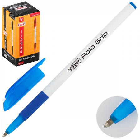 

Ручка масляная Flair Polo Grip, синяя, 1 мм