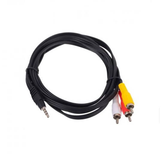 

Кабель Адаптер Mini Jack на 3 RCA (3м), Черный