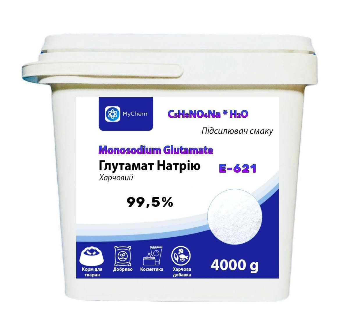 

Глутамат натрия усилитель вкуса 4 кг Пищевая добавка E-621