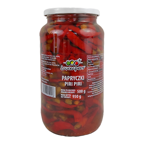 

Перець пірі пірі Luxeapers 500/900g 6шт/ящ (Код : 00-00000651)