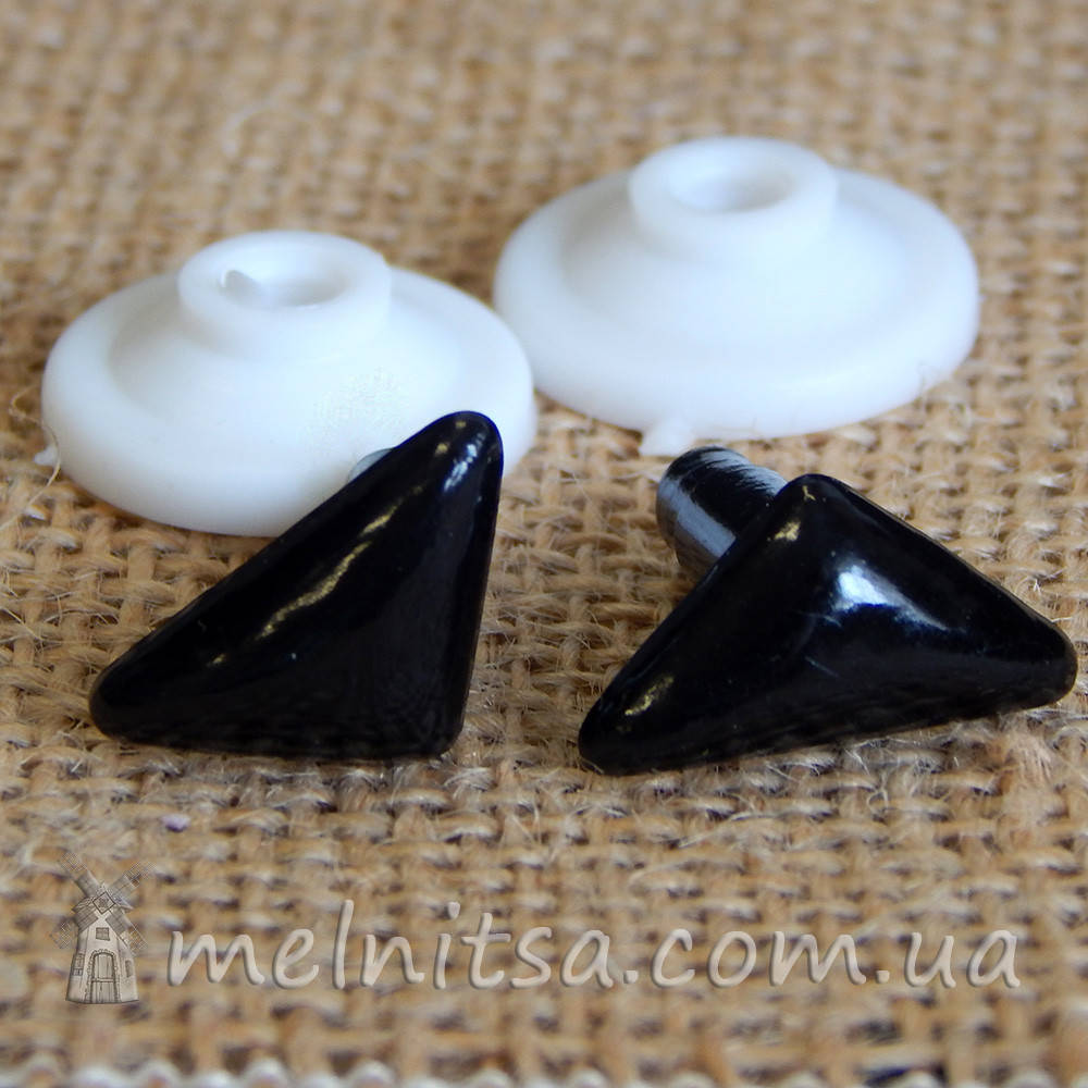 

Носик для мягких игрушек 18х9 мм + крепление, черный