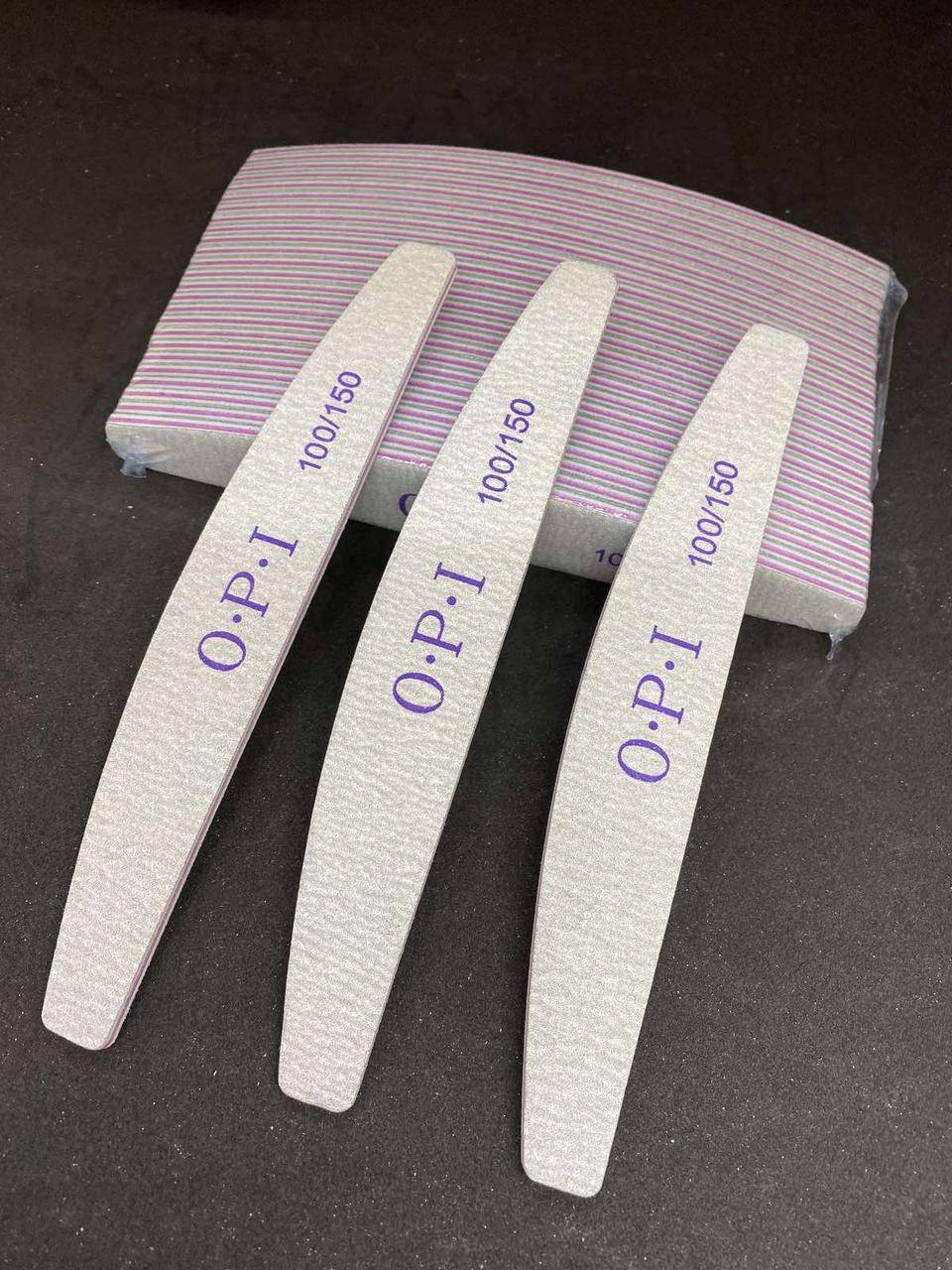 

Пилка для ногтей OPI полукруг 100/150, серая