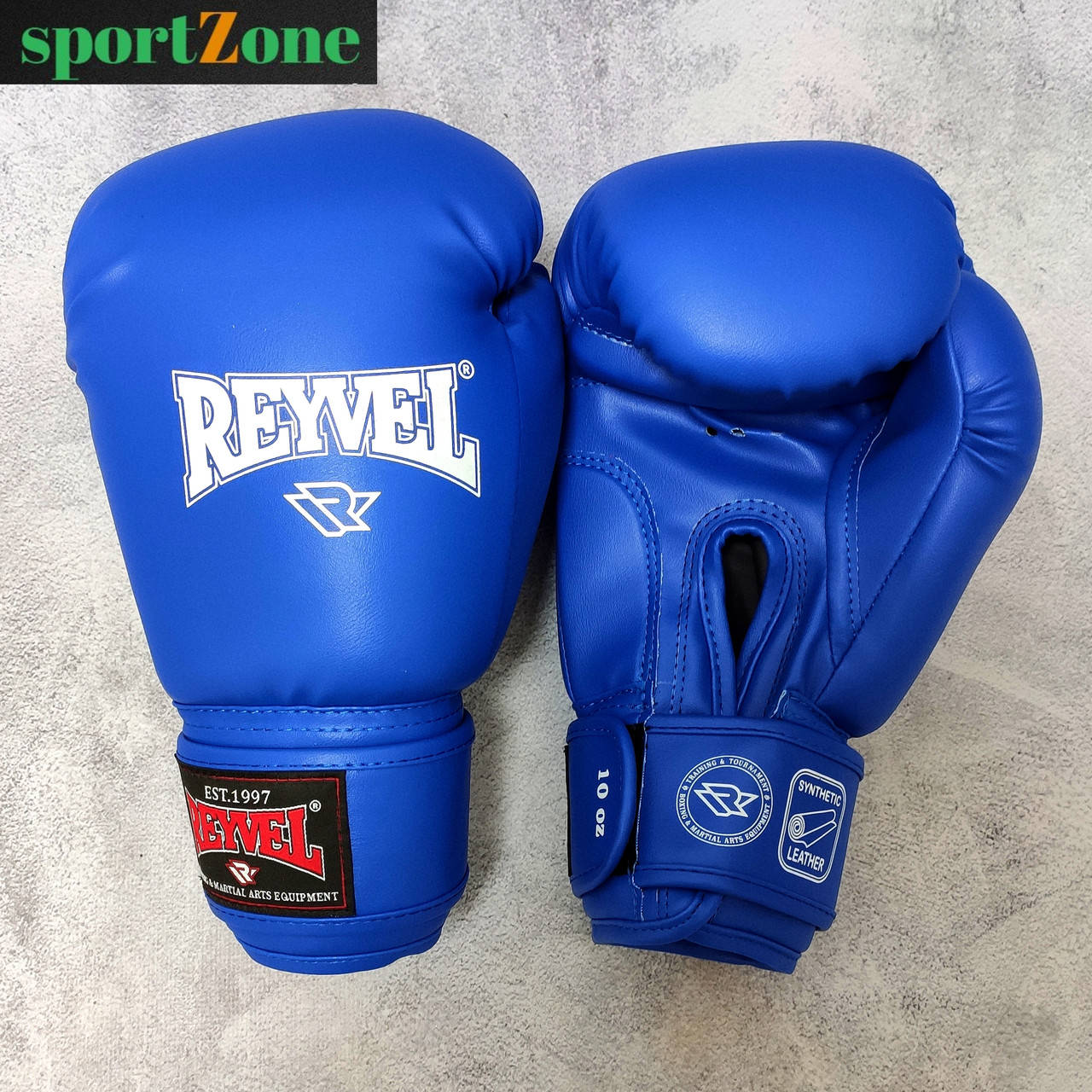 

Перчатки для бокса Reyvel винил (искусственная кожа) 10 oz (унций) синий