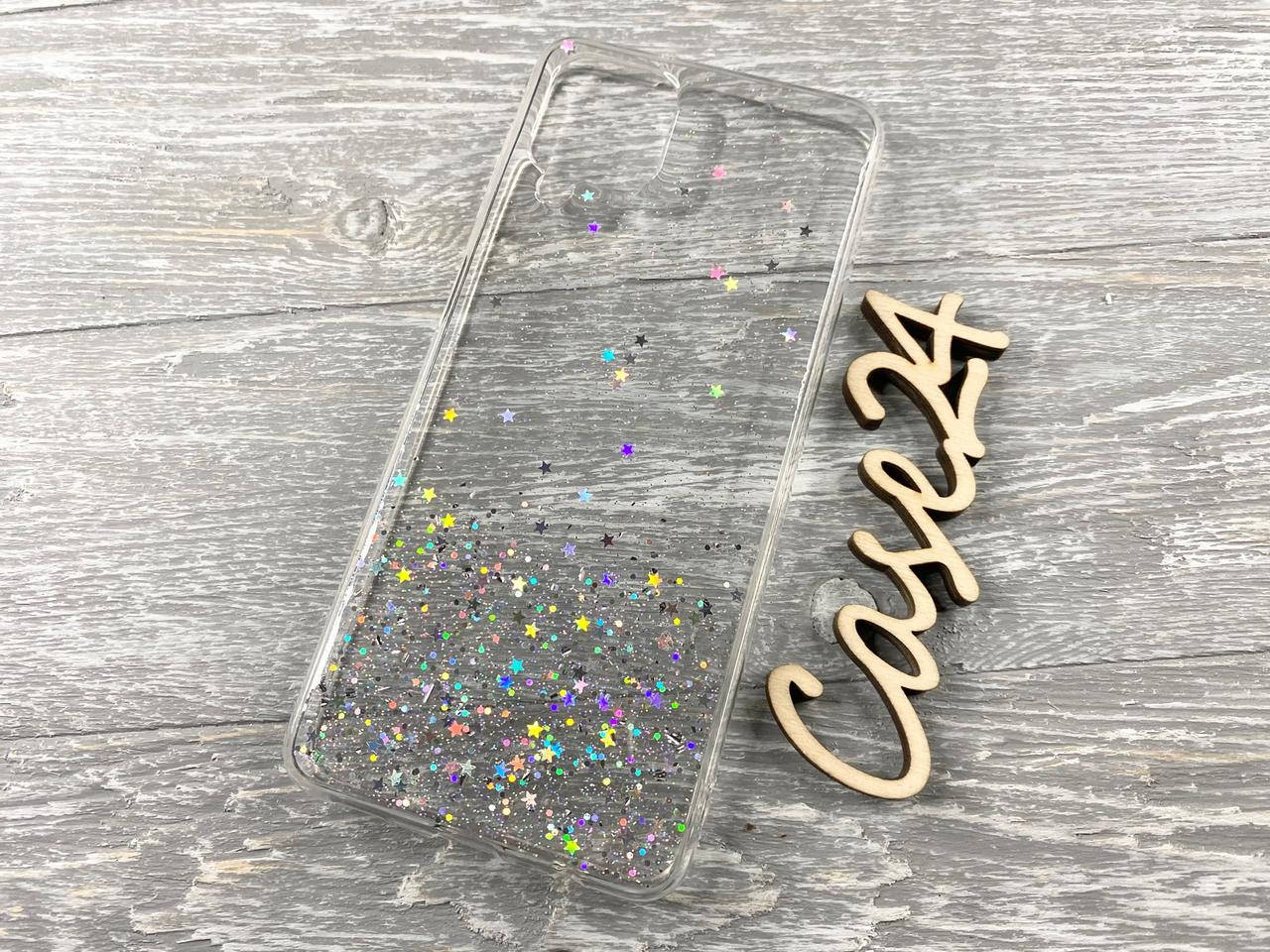 

TPU чехол Star Glitter для Samsung Galaxy A12 прозрачный, Разные цвета