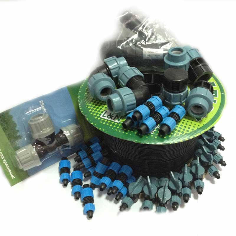 

Капельный полив "Садовод-250 комби" и комплект фитингов под трубу ПЭ 25 20 см