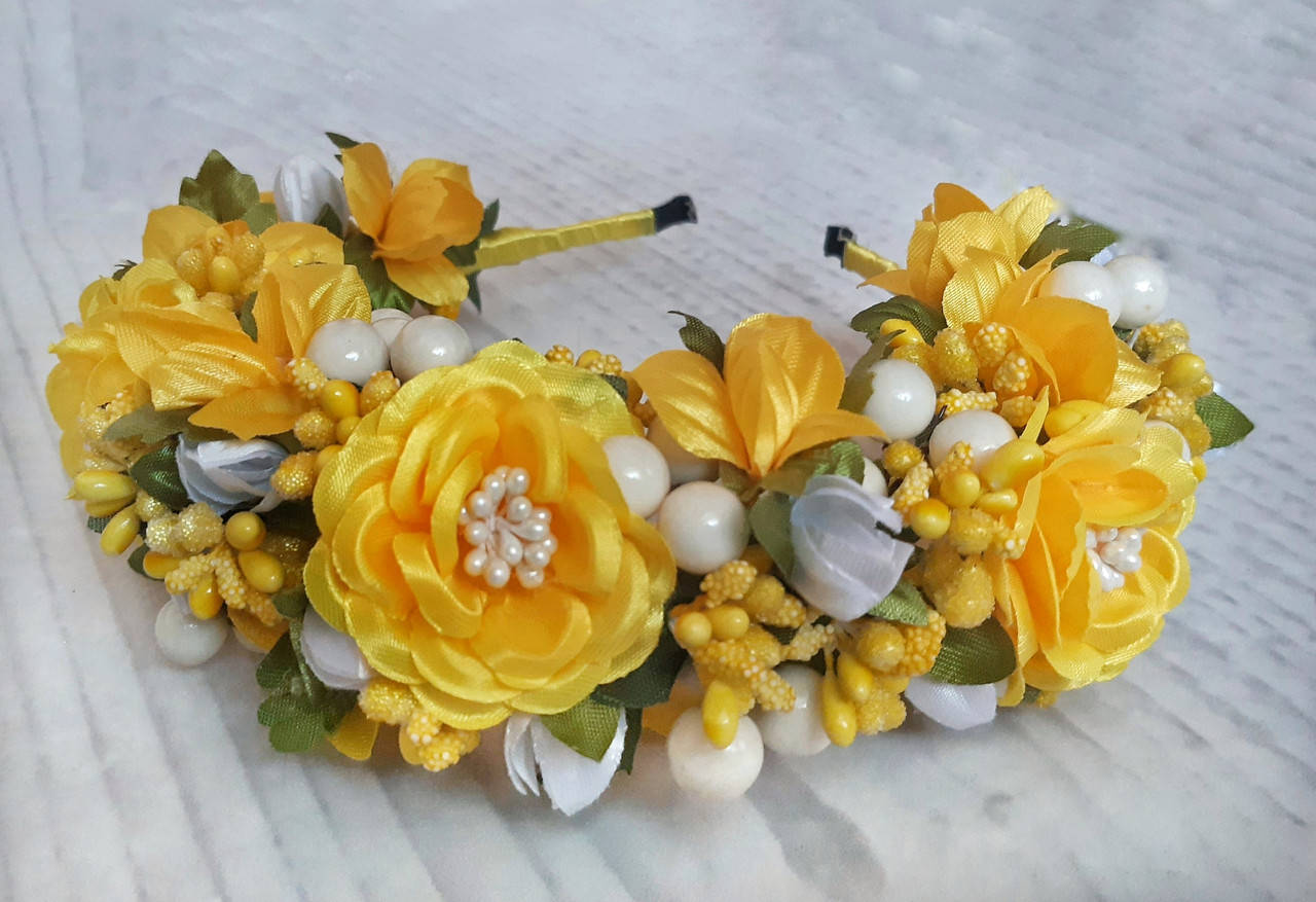 

Обруч для волосся Королівський жовтий