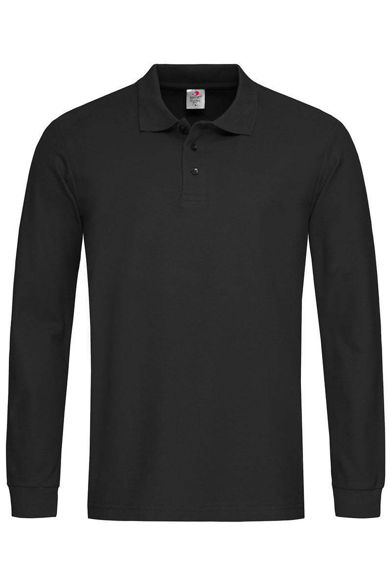 

Мужское поло длинный рукав (LONG SLEEVE) Черное XXL
