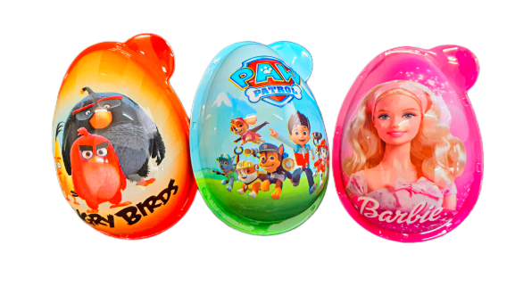 

Яйцо пластиковое Mini egg с игрушкой-сюрпризом и конфетами для девочки и мальчика