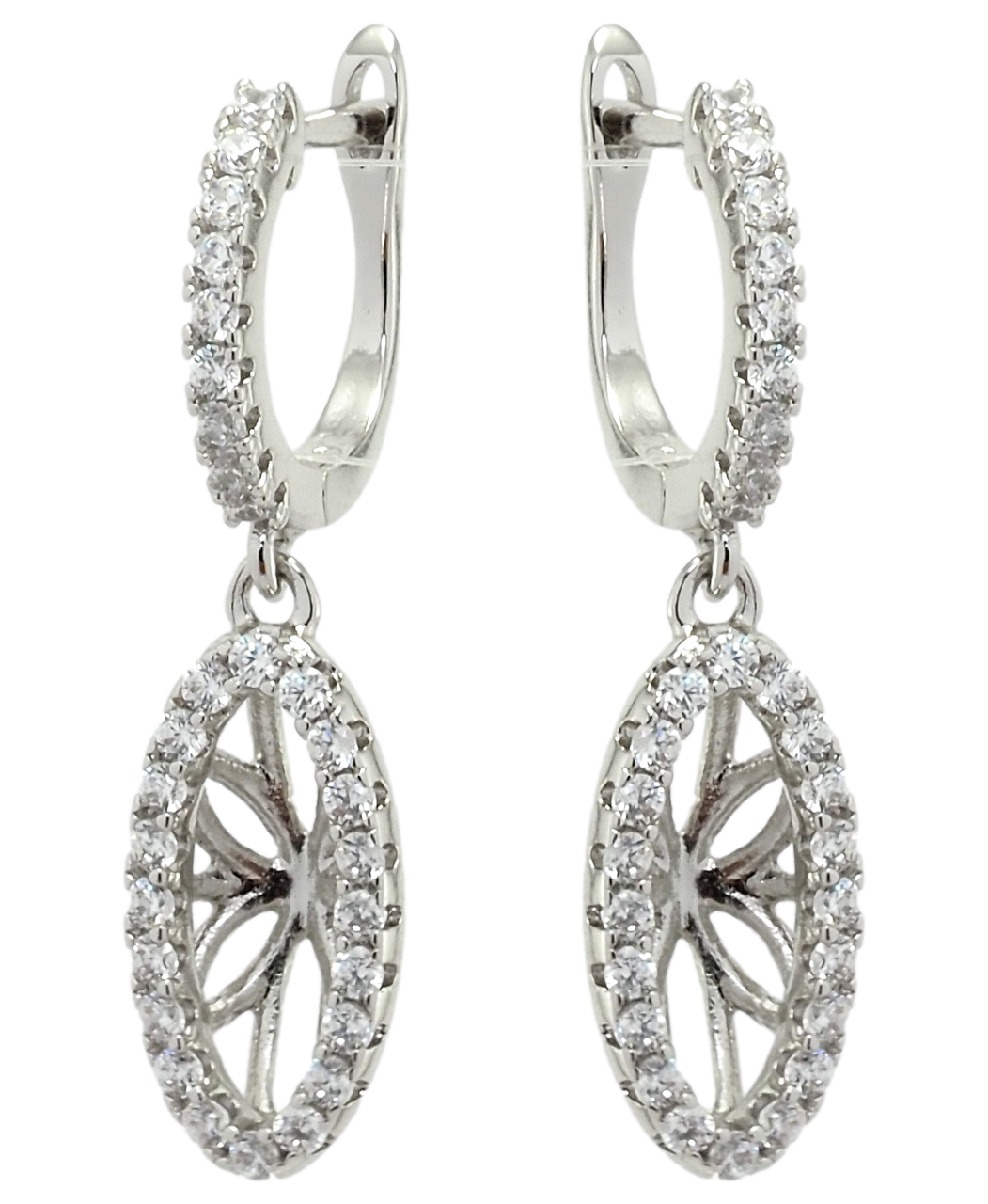 

Серьги Xuping Родий подвески английский замок "Овальные подвески с цветочным узором и цирконием"