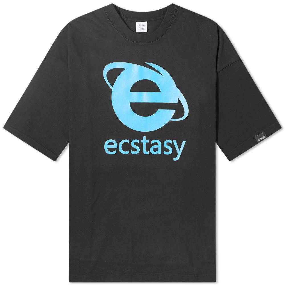 

Футболка черная Vetements Ecstasy • Ветеменс футболка мужская | женская | детская L, 50
