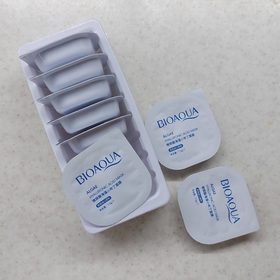 

Маски для лица Bioaqua Algae Hyaluronic Acid Mask Морские водоросли 8 штук