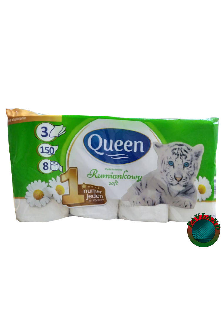 

Queen туалетная бумага 3 слойная (8 шт)