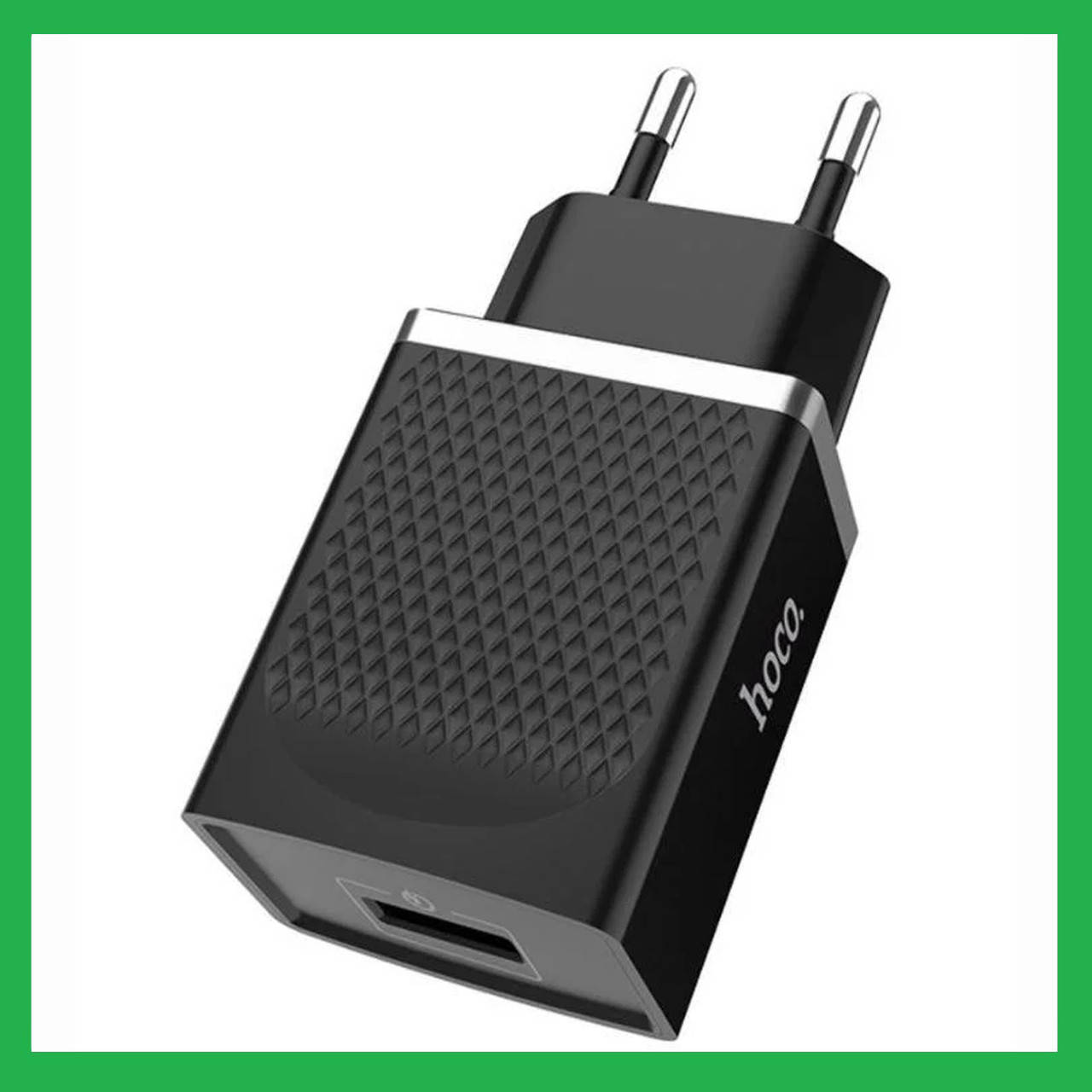 

Сетевое зарядное устройство Hoco C42A 1 USB 3A QC3.0 чёрное, Черный