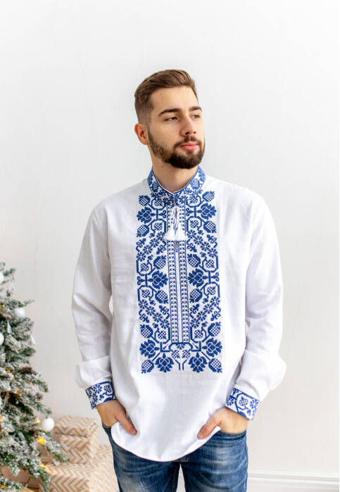 

Чоловіча вишиванка Galych Всеволод білий з т.синім 7755