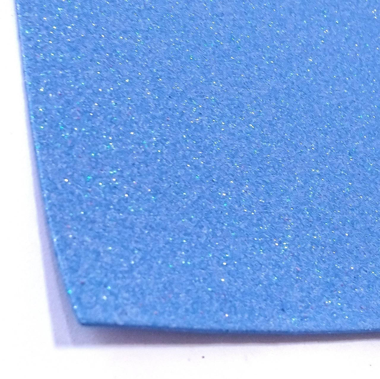 

Глиттерный фоамиран А4 2мм. Голубой. 20*30 см