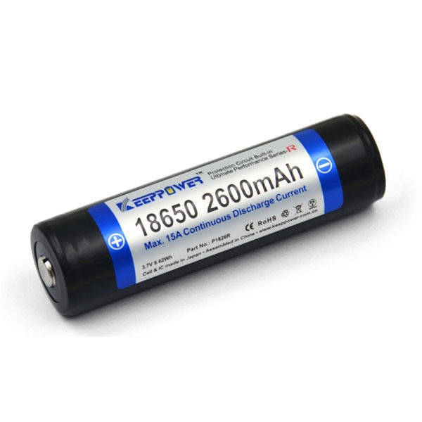 

Аккумулятор 18650 Keeppower Samsung 18650 Li-ion 2600mAh с защитой