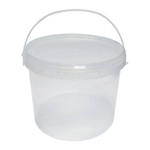 

Прозрачные пищевые пластиковые ведра с крышкой - 5 л