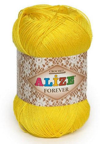 

Пряжа ALIZE Forever 110 (Ализе Форевер), Желтый