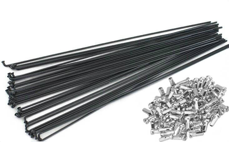 

Спицы велосипедные Spelli SLE BLK-270 черная, толщина 2 мм, 14G, с ниппелем