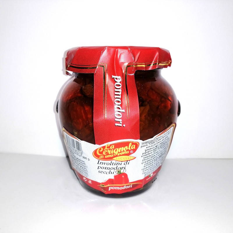 

Рулетики из вяленых помидоров с тунцом La Cerignola 290г