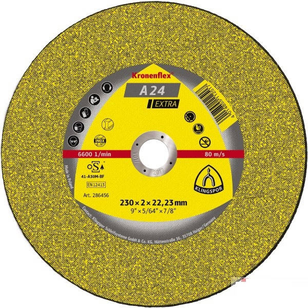 

Круг отрезной Kronenflex 230х2х22.23 А24 Extra (металл)