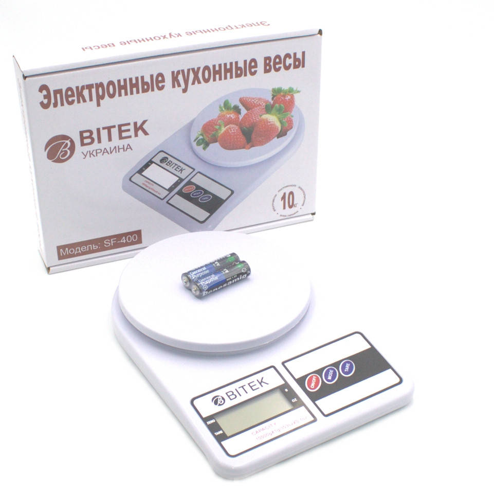 

Кухонные электронные весы Bitek SF-400 до 10 кг Домашние настольные точные для взвешивания продуктов и еды