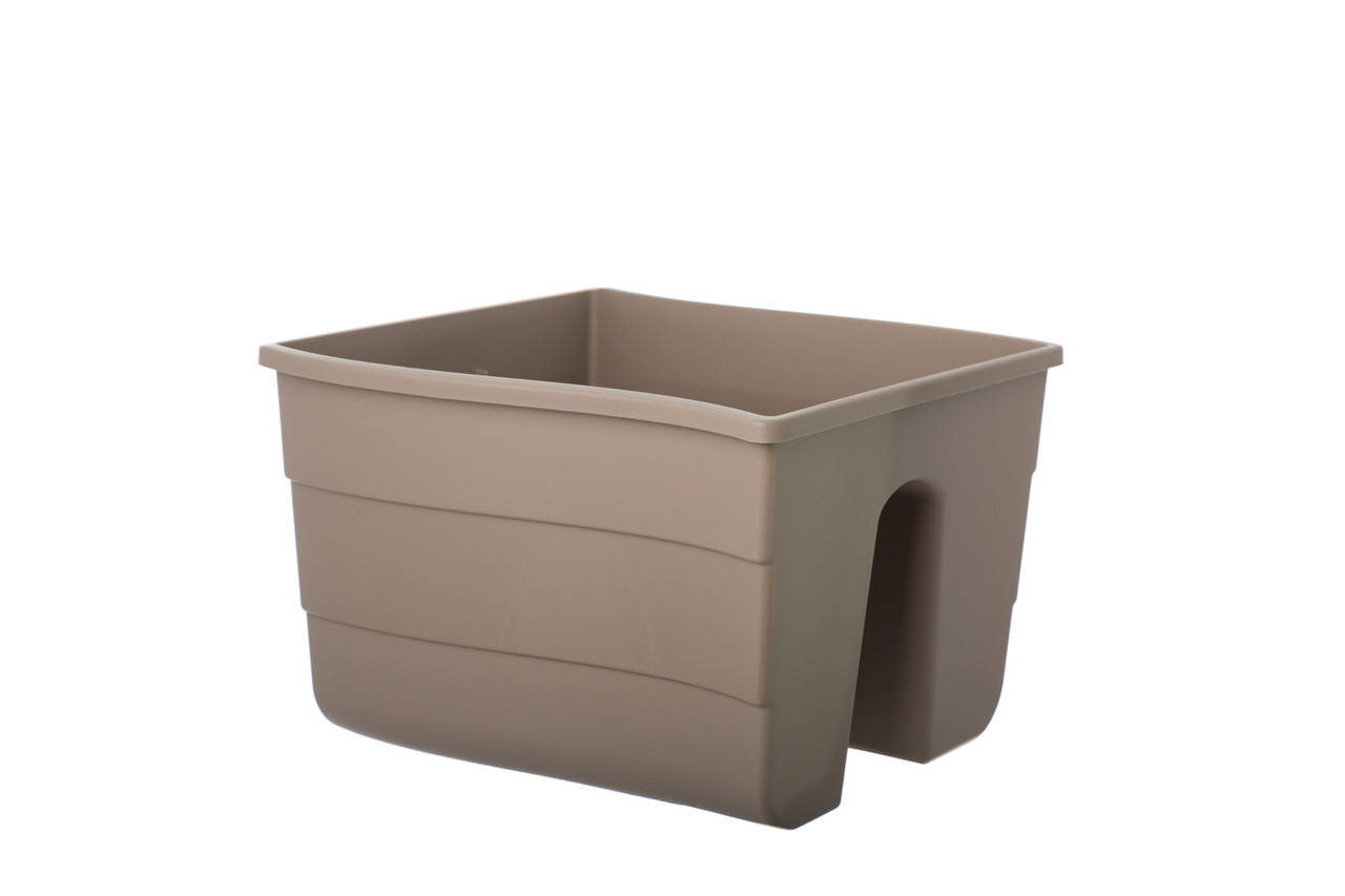 

Горшок балконный на перила Form-Plastic Волна с кронштейнами 11 л 29 х 20 х 30 см, Цвет Серо-Бежевый