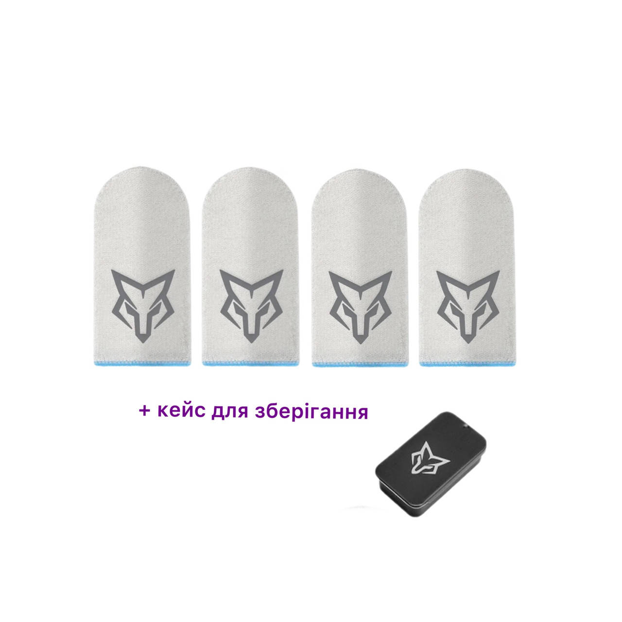 

Комплект 2 пары ( 4 шт) Sarafox v5 мультратонкие напальчники для игры на телефоне в пабг pubg standoff 2, Белый