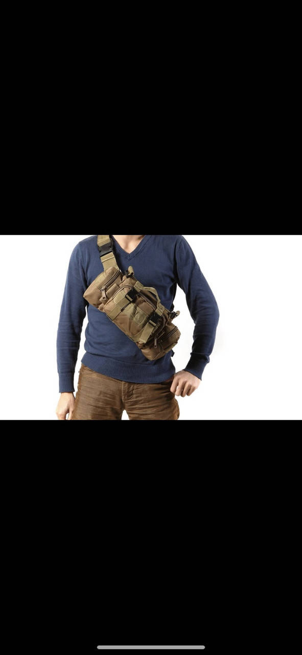 

Сумка через плечо ( бочка ) штурмовая тактическая "Battler" - Койот