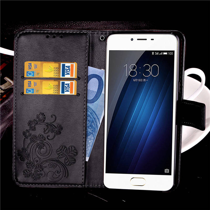 

Чехол Clover для Meizu M5S книжка с визитницей женский черный