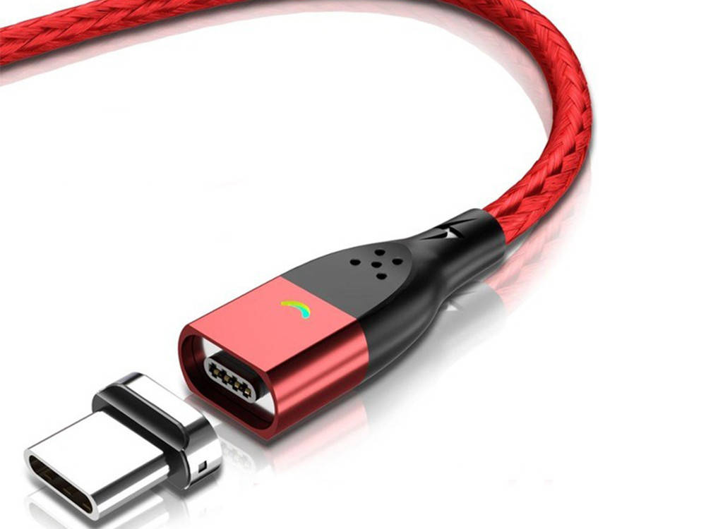 

Магнитный кабель Fonken USB Type-C Красный