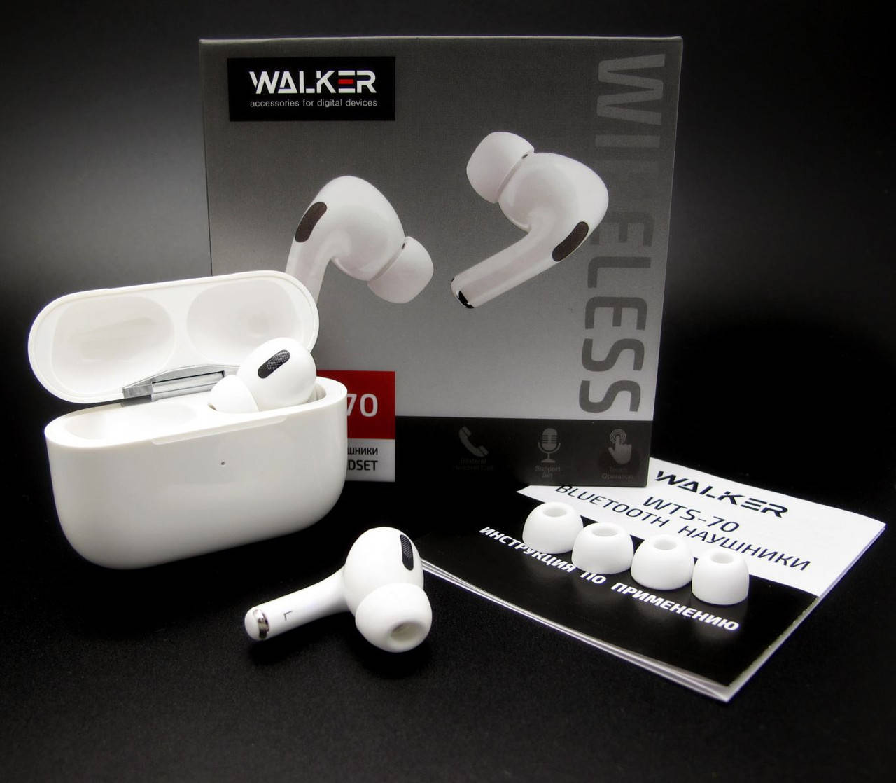 

Наушники Bluetooth WALKER WTS-70 white, Белый