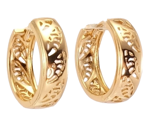 

Серьги Xuping Позолота 18K колечки "Декоративный резной орнамент"