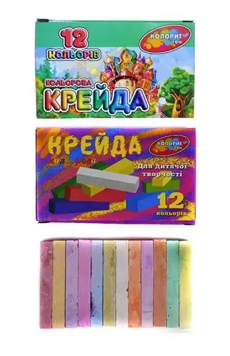 

Крейда кольорова квадр. "Колорит" 12 шт.МЦБ-12