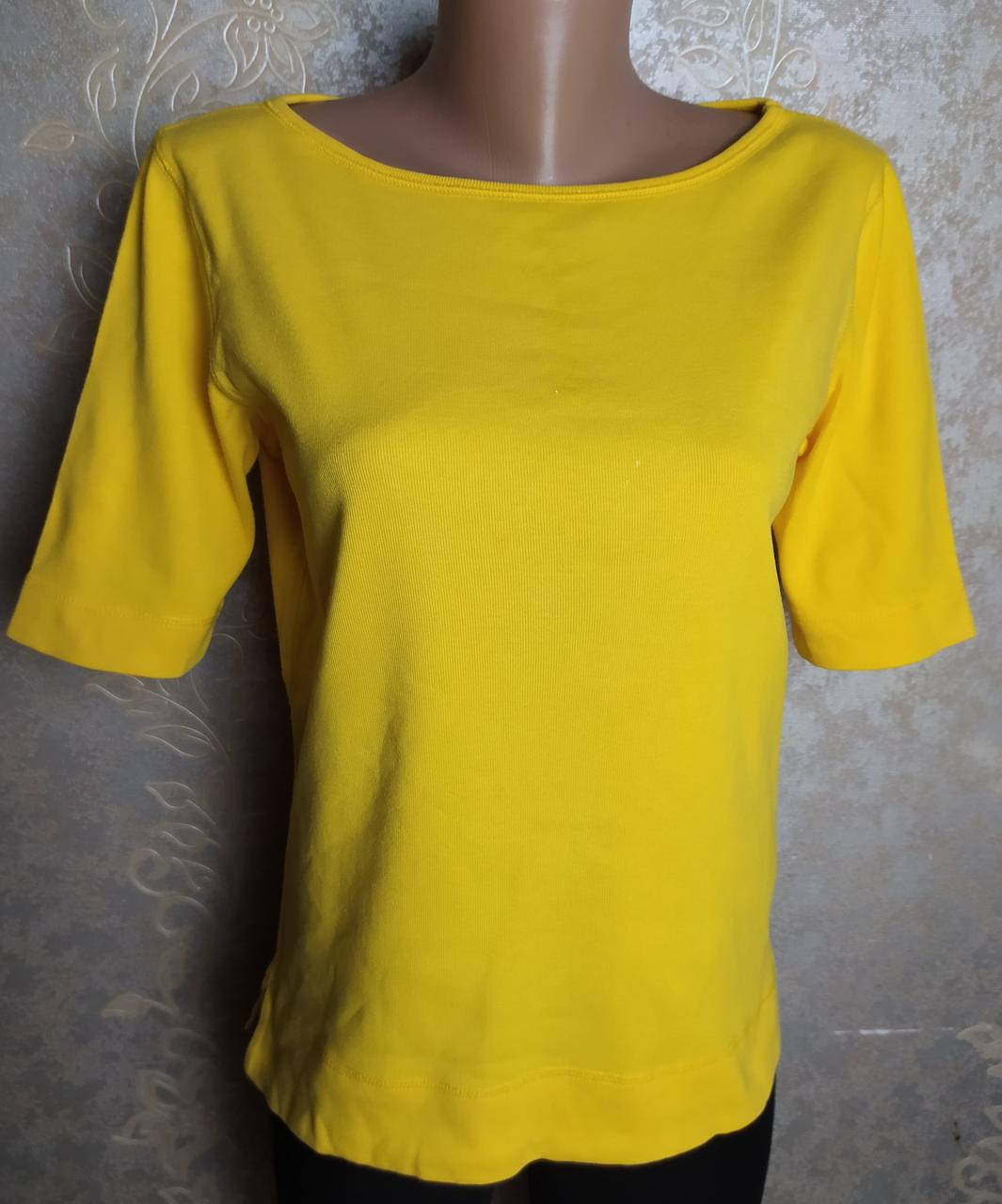 

Футболка жіноча, якість відмінна, бавовна. 48й розмір. б/у, Желтый