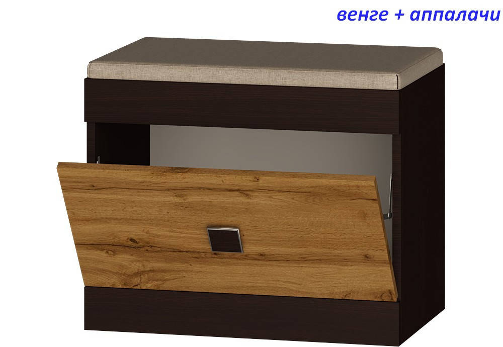 

Тумба для обуви Соната ТО-600 венге темный + Крафт золотой