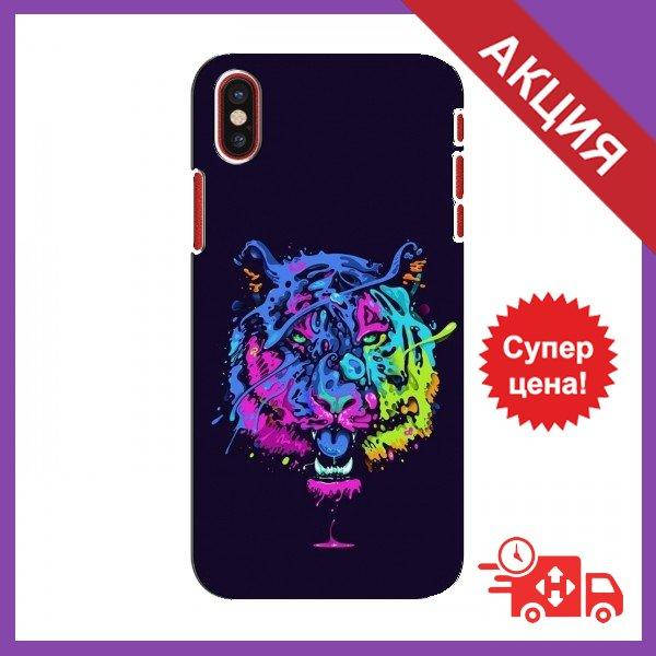 

Чехол для iPhone X / Бампер на iPhone X / Чехол для Айфон Х (Тигр-Арт)