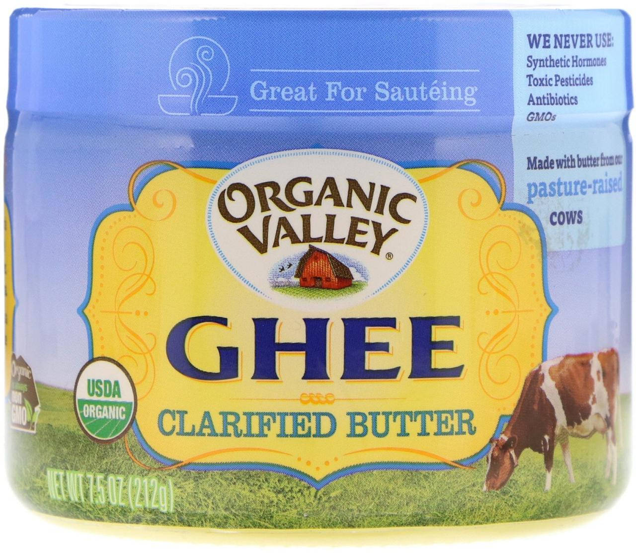 

Organic Valley, Топленое масло, 7,5 унции (212 г), официальный сайт, PFM-40010