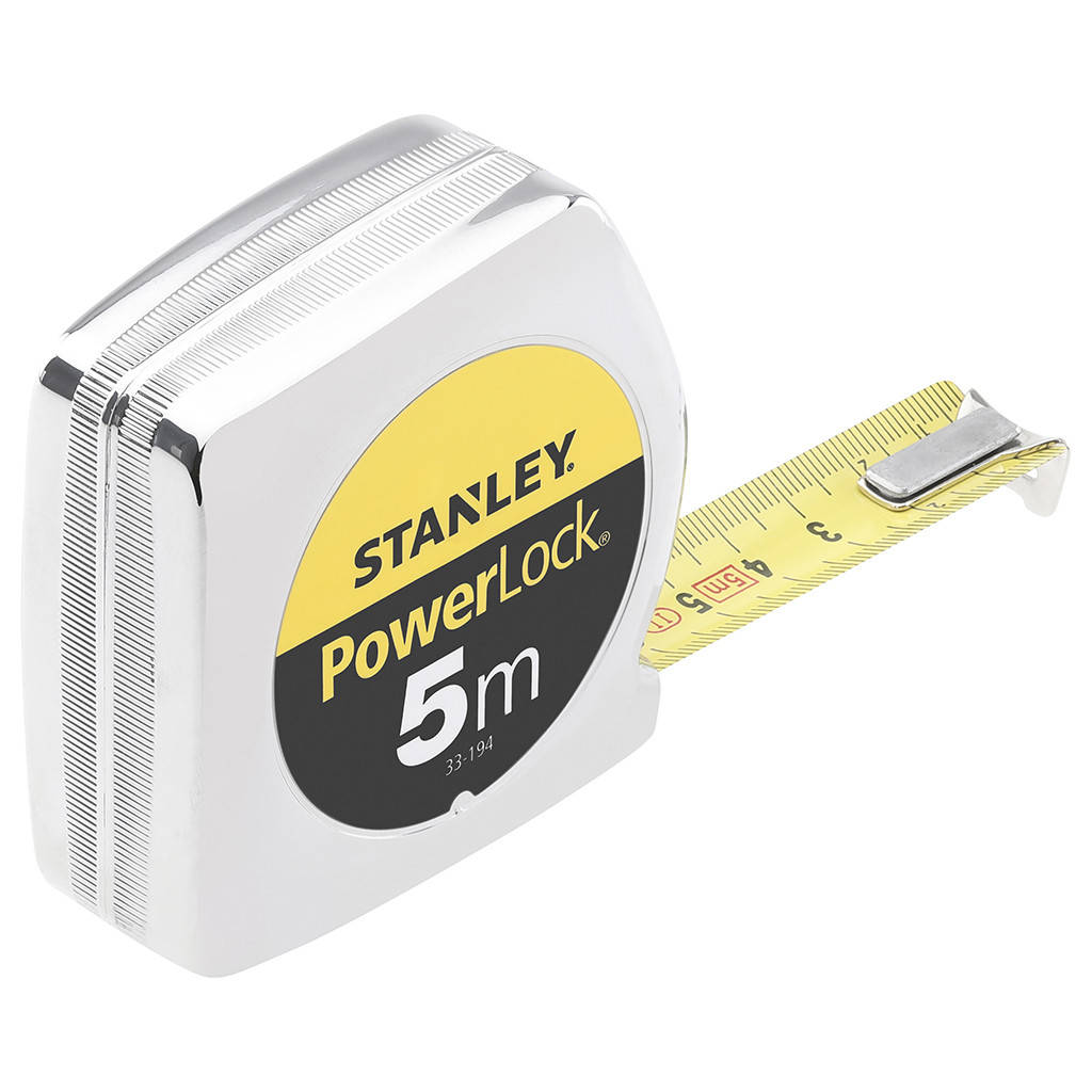 

Рулетка 5 м х 25 мм Powerlock с пластмассовым корпусом Stanley 0-33-195