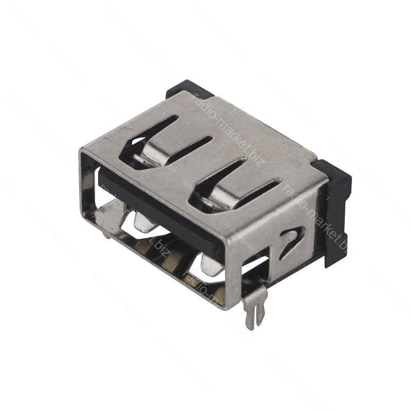 

Гнездо USB-A угловое, короткое