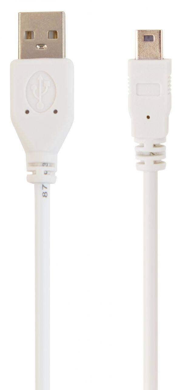

Кабель USB Cablexpert MiniUSB Cable 0.9м White (CC-USB2-AM5P-3), Белый