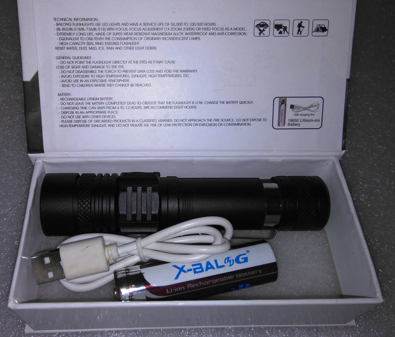 

Фонарь полицейский Bailong BL-518-Т6
