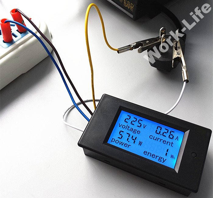 

Измеритель Напряжения,Тока,Ваттметр, PeaceFair PZEM-021 LCD AC220V/20А